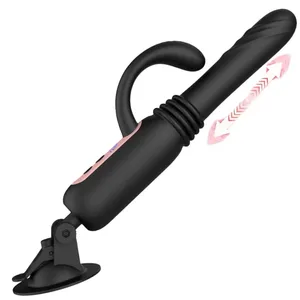 7 دستگاه سکس تلسکوپی تراست دیلدو ویبراتور 30 ​​میلی متری خودکار کششی قابل شارژ با فنجان مکش اسباب بازی های جنسی بزرگسالان برای زنان