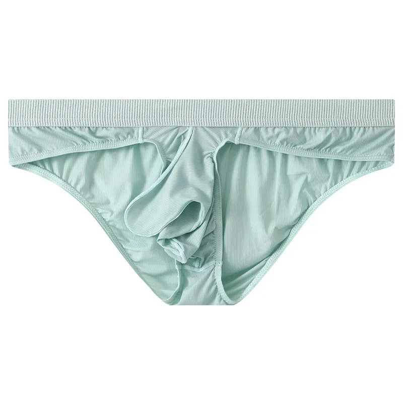 Calzoncillos de seda de hielo para hombre, ropa interior ultrafina, transparente, sin costuras, de secado rápido, transpirables, para verano