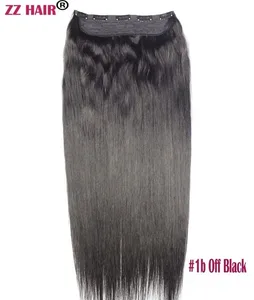 100% Brazilian Human Remy Hair Extensions 16"-26" 1Pcs Set 100g-200g One Piece 5 Clips In Natural Straight