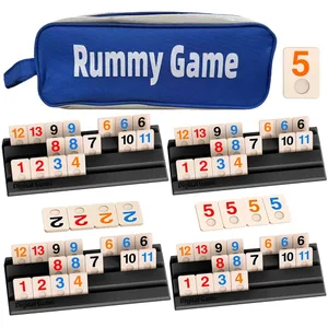 112 stk kort Deluxe bærbart rejsespilsæt - klassiske blokkort mini mahjong sjovt bordspil velegnet til 2-4 spillere