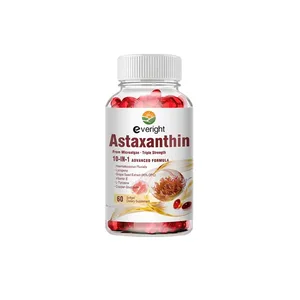 Astaxanthin 24mg – Antioksidan Mujarab untuk Kulit Mata & Kesihatan Imun – 10-dalam-1 dengan Lycopene Grape Seed Vitamin E & Zink